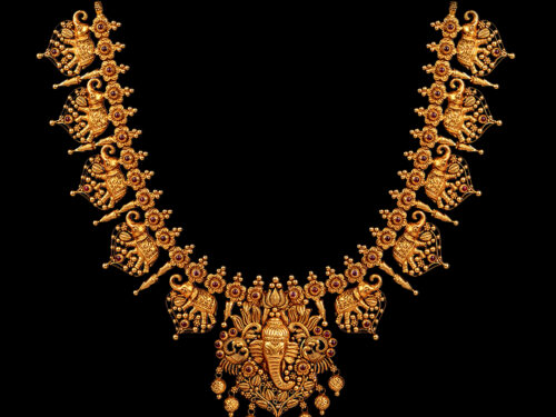 temple necklace jewellery png - Totaram & Sons
