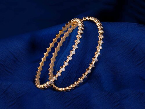 single line diamond bangles - Totaram & Sons