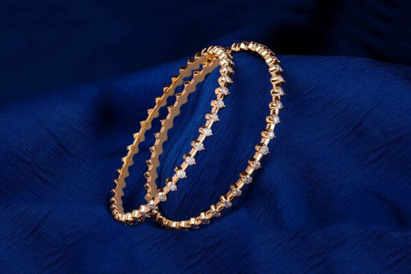 single line diamond bangles - Totaram & Sons