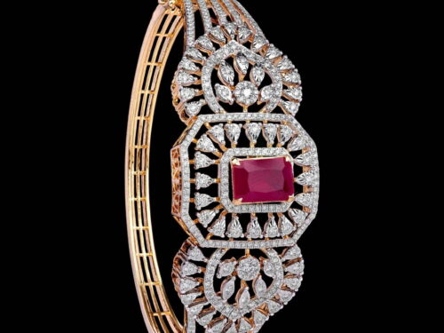ruby diamond bangle - Totaram & Sons