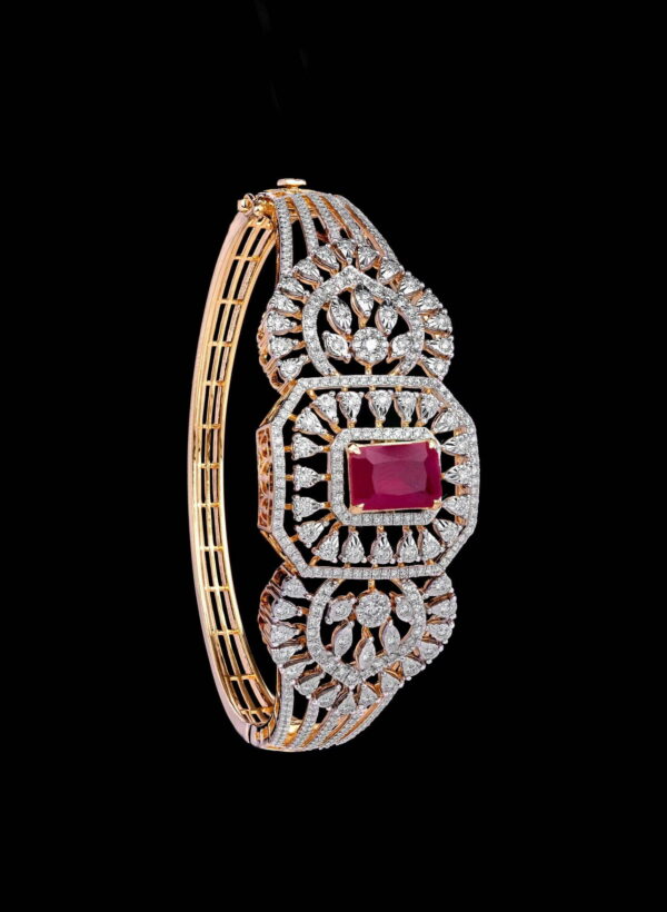 ruby diamond bangle - Totaram & Sons